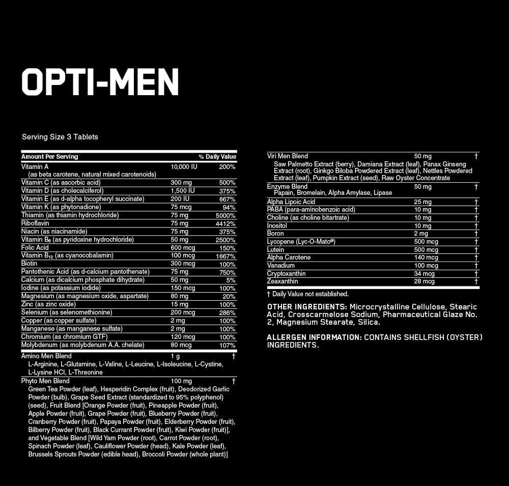 Optimum Nutrition Opti-Men capsules close-up for easy daily use.