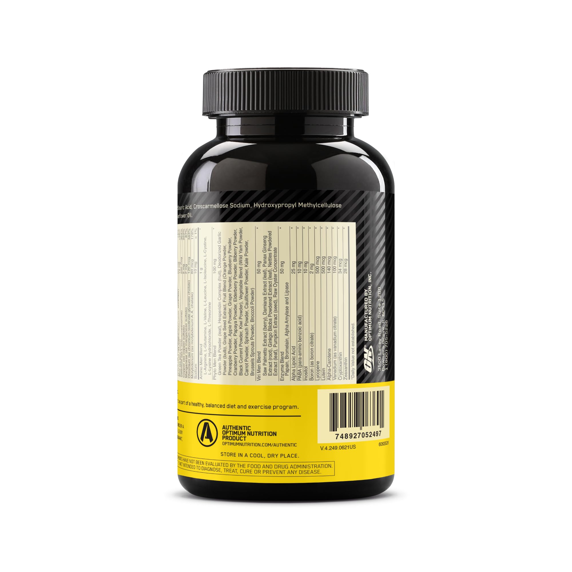 Opti-Men immune nutrients focus on vitamins C, D, and zinc