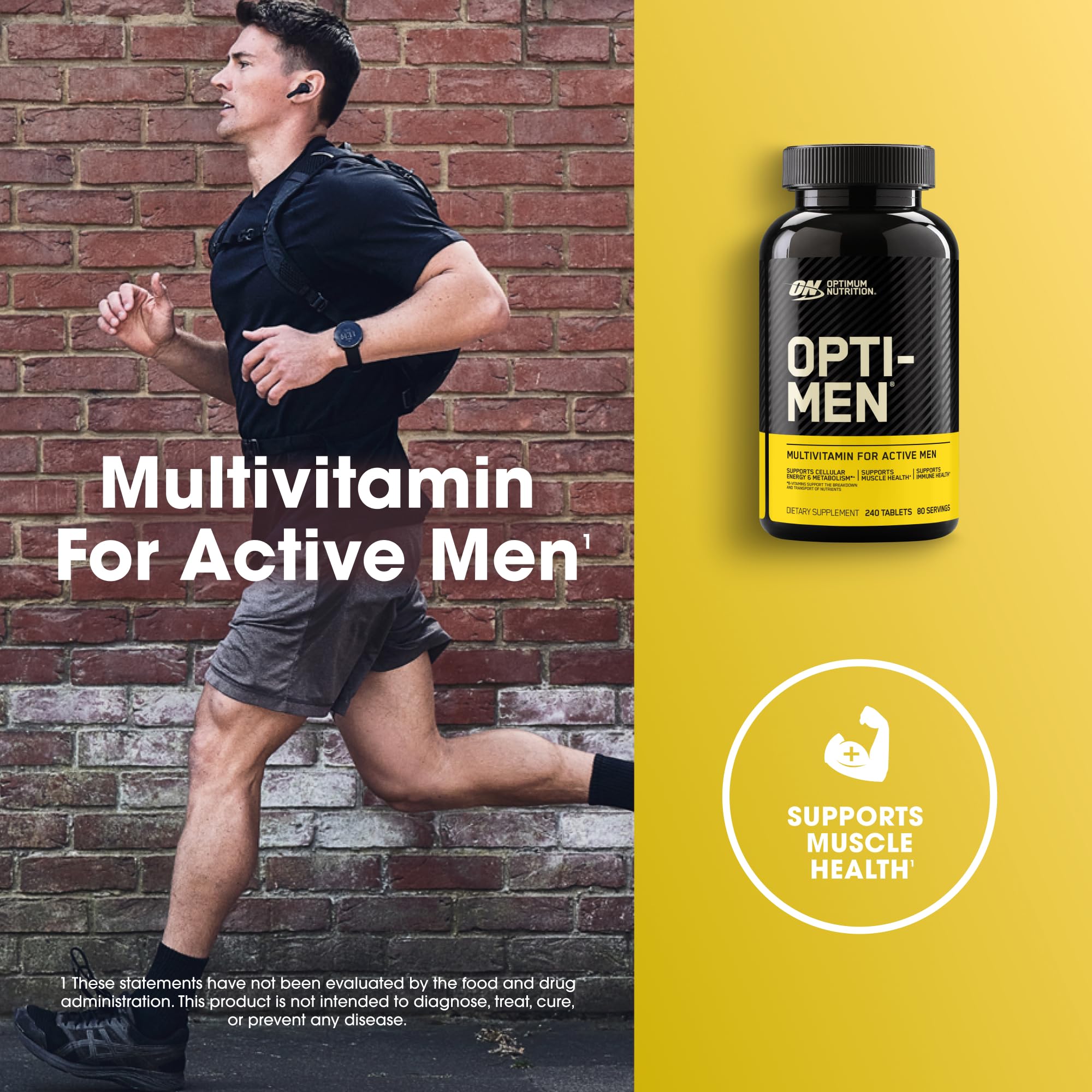 Opti-Men nutrition label displaying essential vitamins and minerals for daily wellness