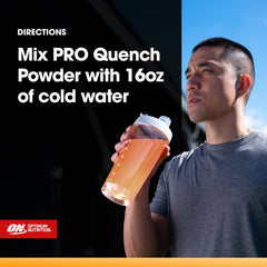 Optimum Nutrition Pro Quench liquid in bottle for on-the-go hydration