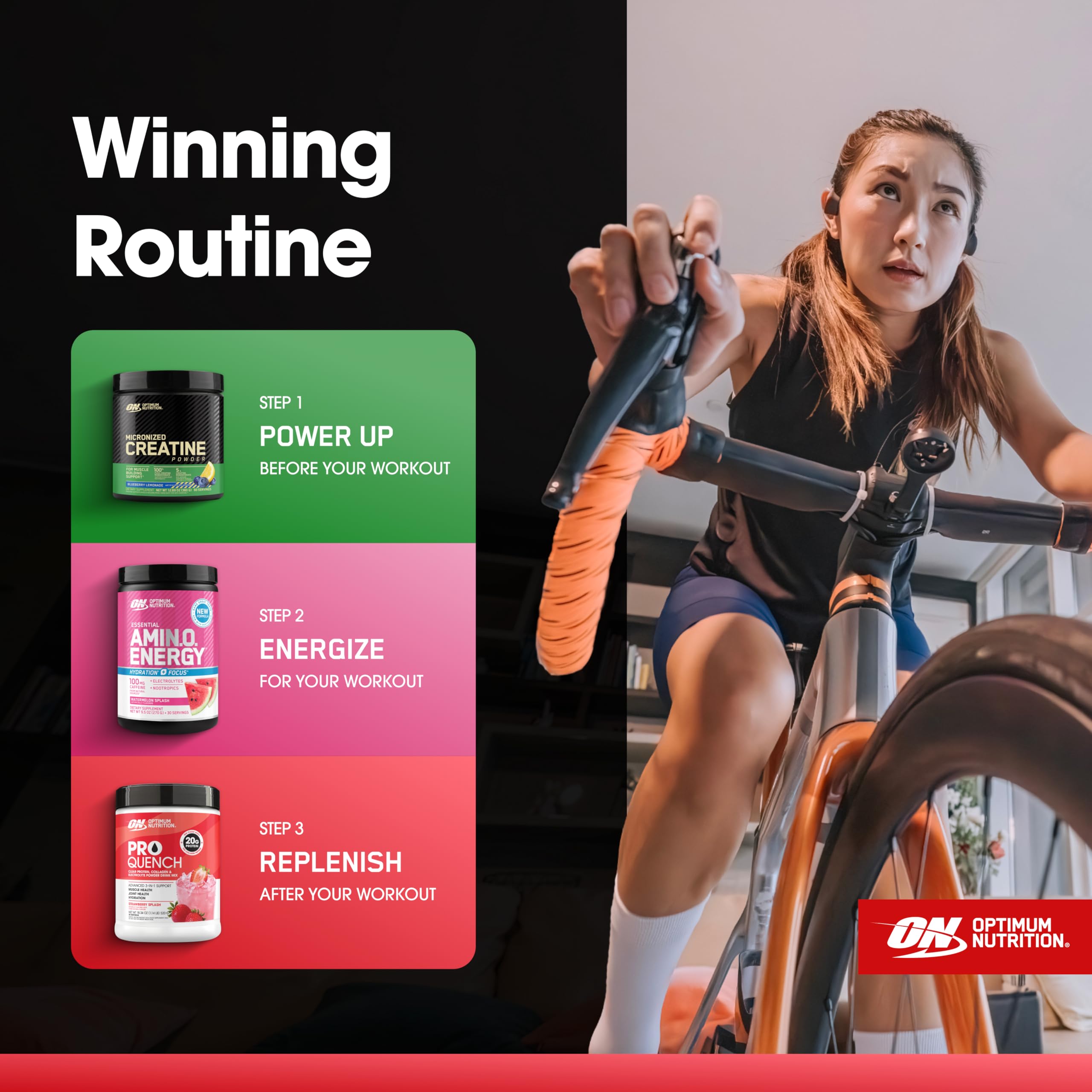 Active outdoor workout with user sipping Pro Quench post-exercise