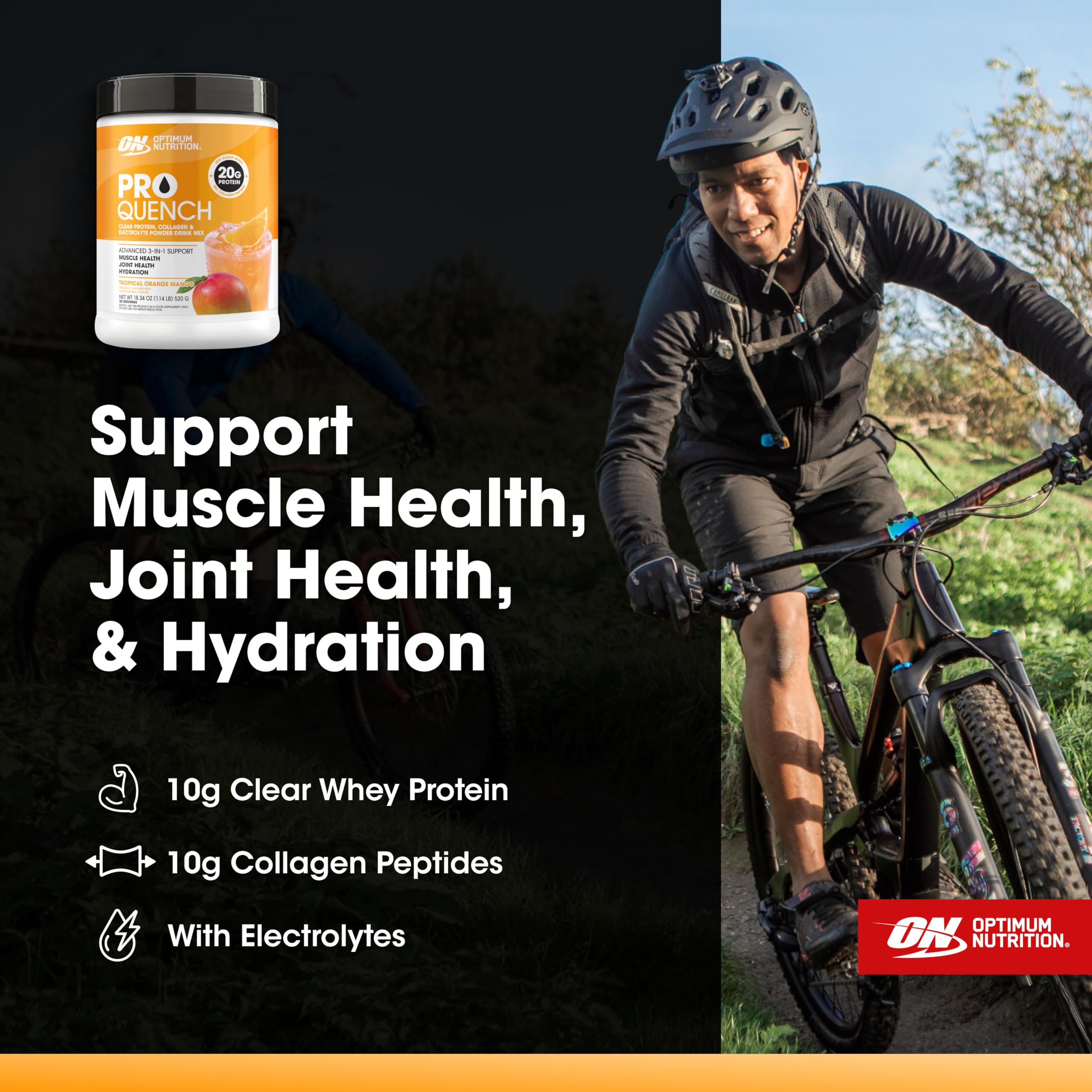 Optimum Nutrition Pro Quench Tropical Orange Mango flavor visual