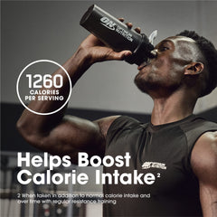 Serious Mass shake in glass for energy-boosting post-workout fueling