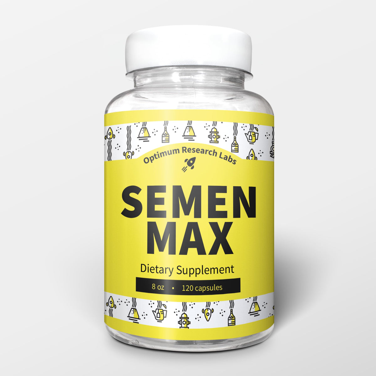 Optimum Research Labs Semen Max bottle highlights volume support