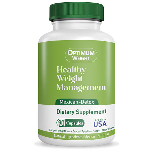 Optimum Weight 90-day gut cleanse bottle promotes gentle digestive balance.
