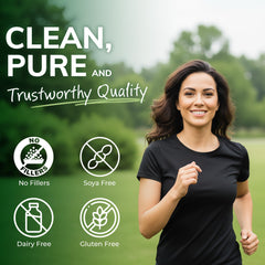 Optimum Weight gut health capsules with apple fiber and spirulina.