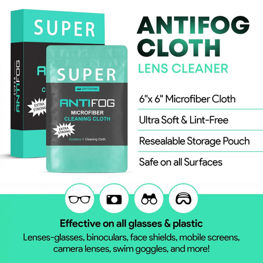 Optipak defogging cloth helps clear face shields and ski masks without scratches