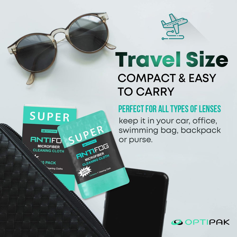 Optipak microfiber cloth for mirrors and lenses ensures streak-free finish