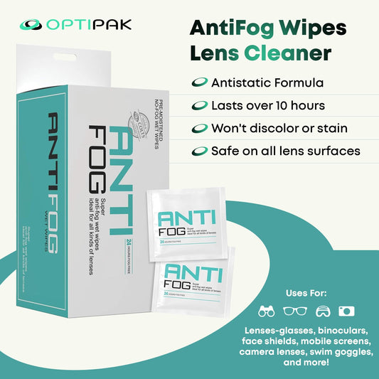 OPTIPAK anti fog wipes for binoculars keep distant views sharp during outdoor adventures.