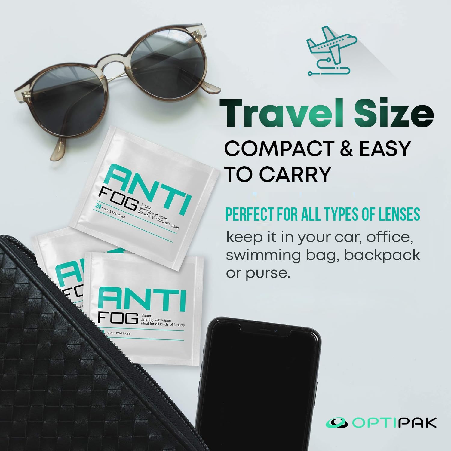 OPTIPAK anti fog wipes for face shields ensure fog-free visibility in busy environments.