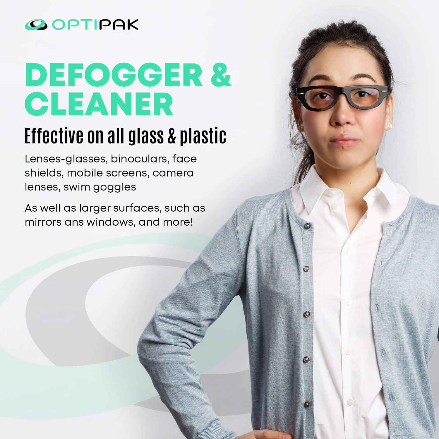 OPTIPAK anti fog wipes for ski masks provide clear vision in cold, high-speed conditions.