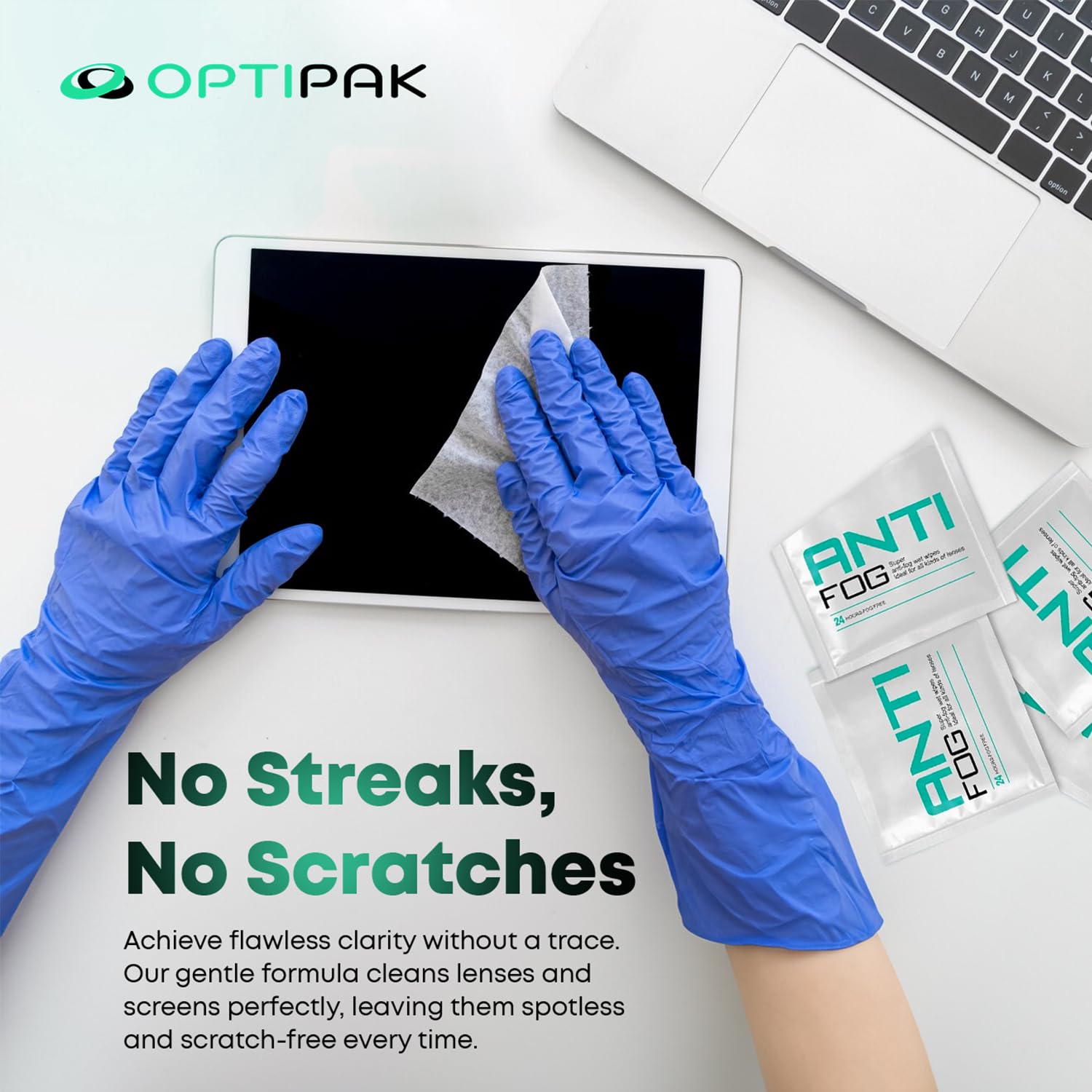 OPTIPAK travel pack wipes offer portable fog protection for travel and commuting.