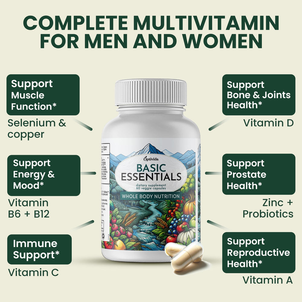 OPTIVIDA pack of men and women multivitamin for balanced daily nutrition