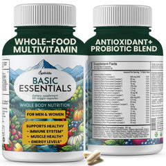 OPTIVIDA organic multivitamin bottle with real-food ingredients for daily energy