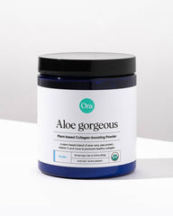 Ora Organic Aloe Gorgeous packaging with bamboo silica and vitamin C.