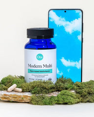 Ora Organic Modern Multi third-party testing seal for product transparency.