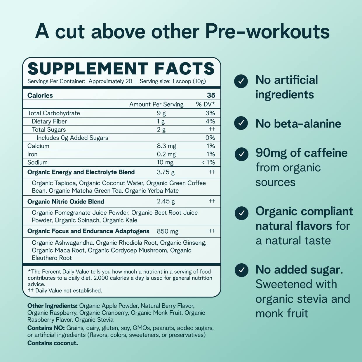 Ora Organic pre-workout being poured into a glass for a smooth texture