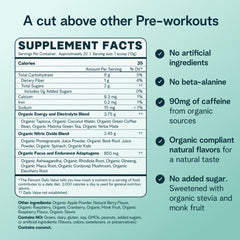 Ora Organic pre-workout being poured into a glass for a smooth texture