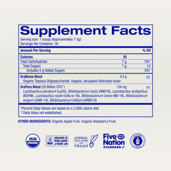 Ora Organic third-party test badge on label signaling verified potency and purity