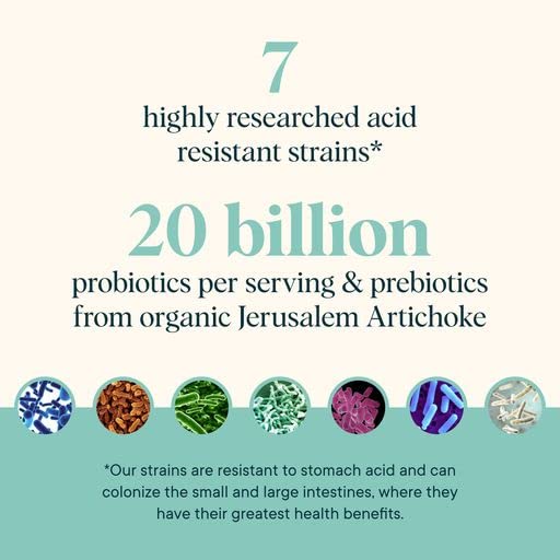 Ora Organic vegan synbiotic capsules shown in sustainable packaging.