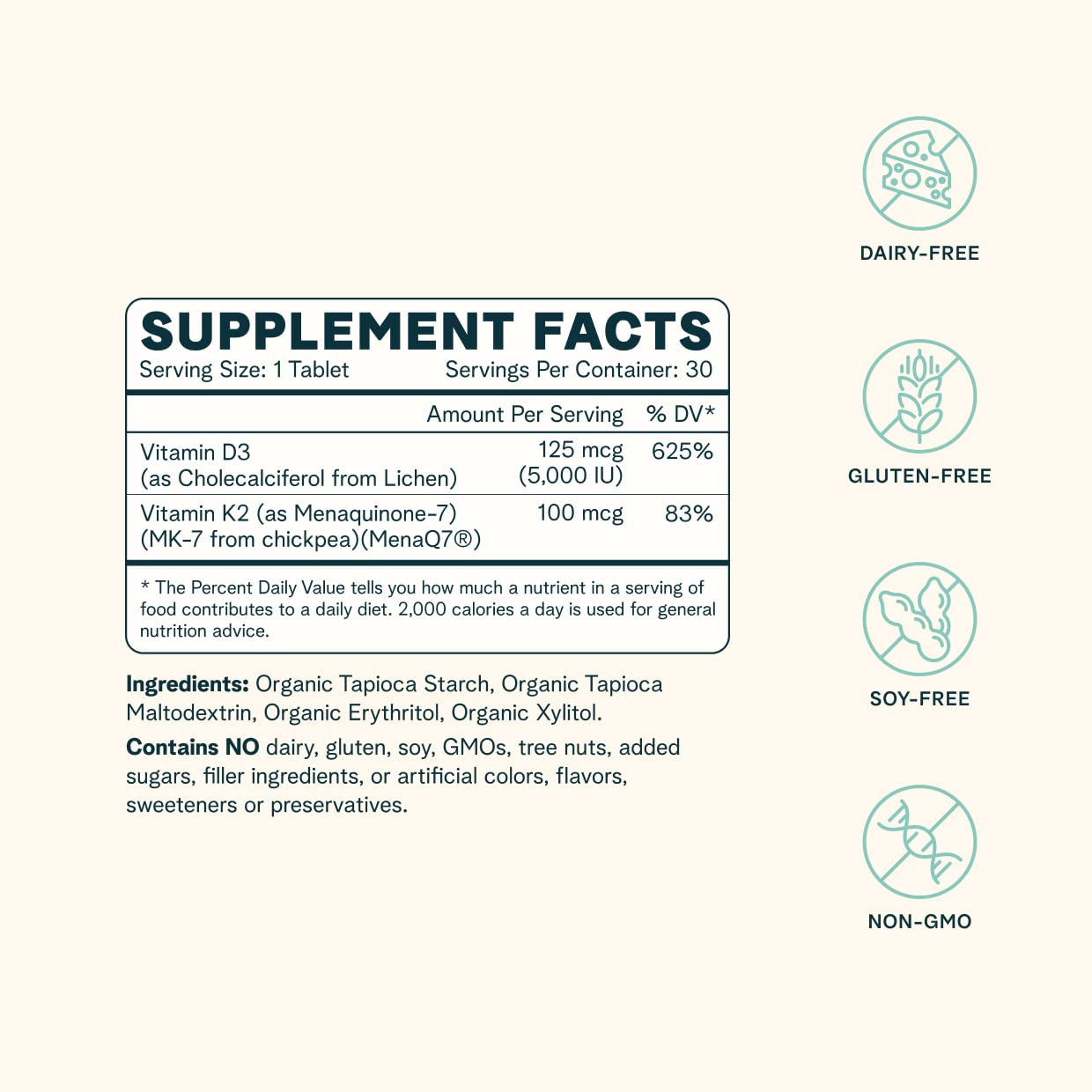 Ora Organic D3 + K2 logo on packaging suggesting absorption benefits.