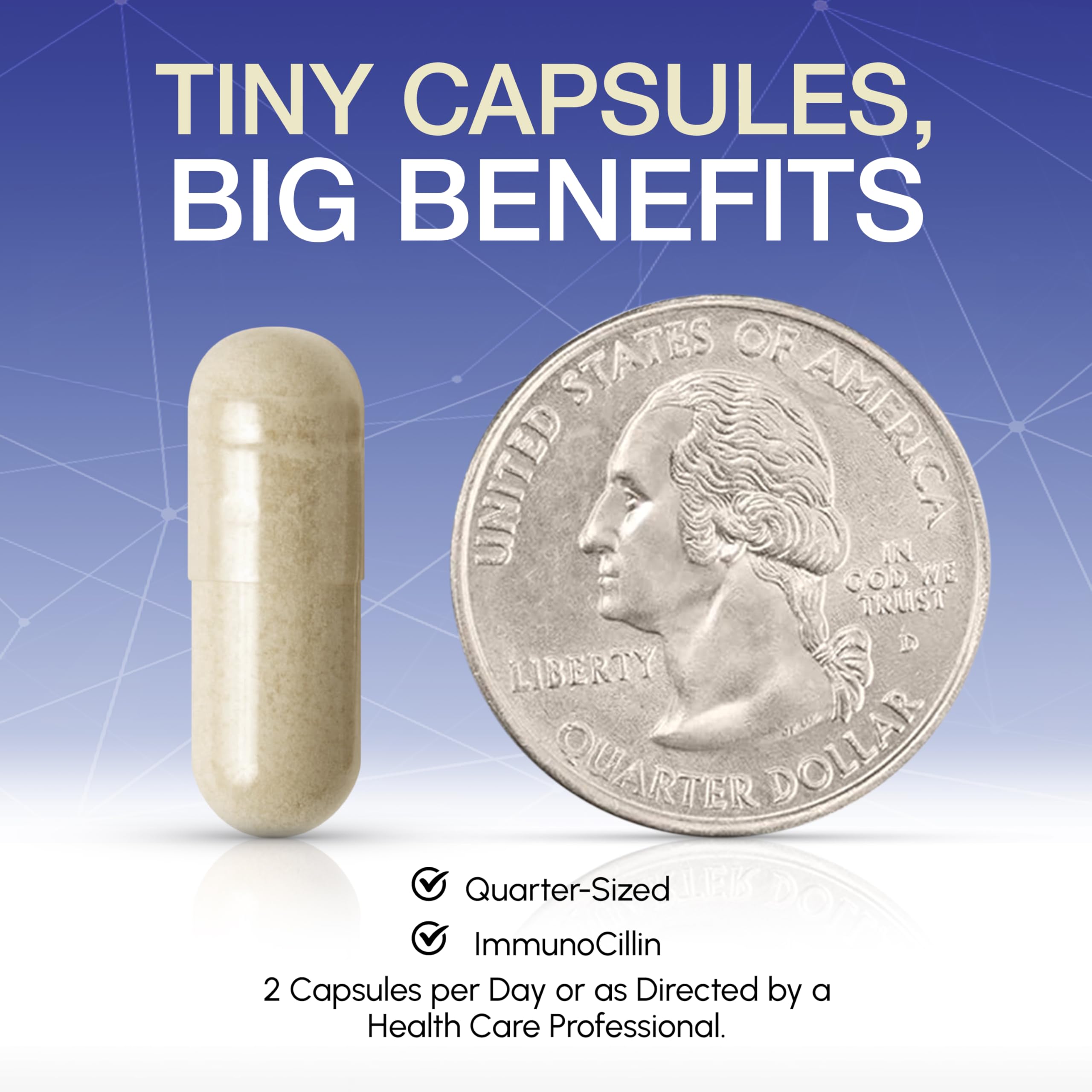 Oramune daily routine imagery featuring the capsule bottle for consistency.