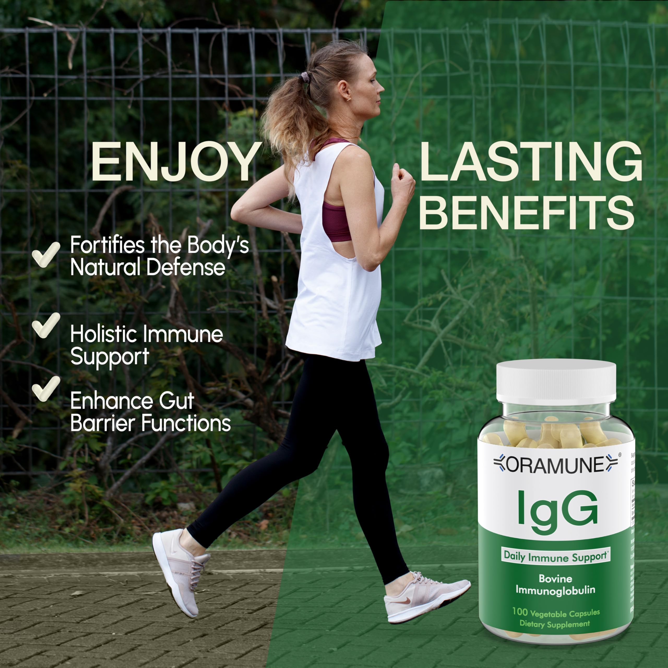 Oramune lactoferrin ingredient supports iron balance and beneficial bacteria.