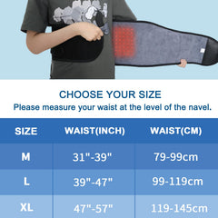 Oramuon adjustable Velcro belt fits waist sizes from 31 to 57 inches.