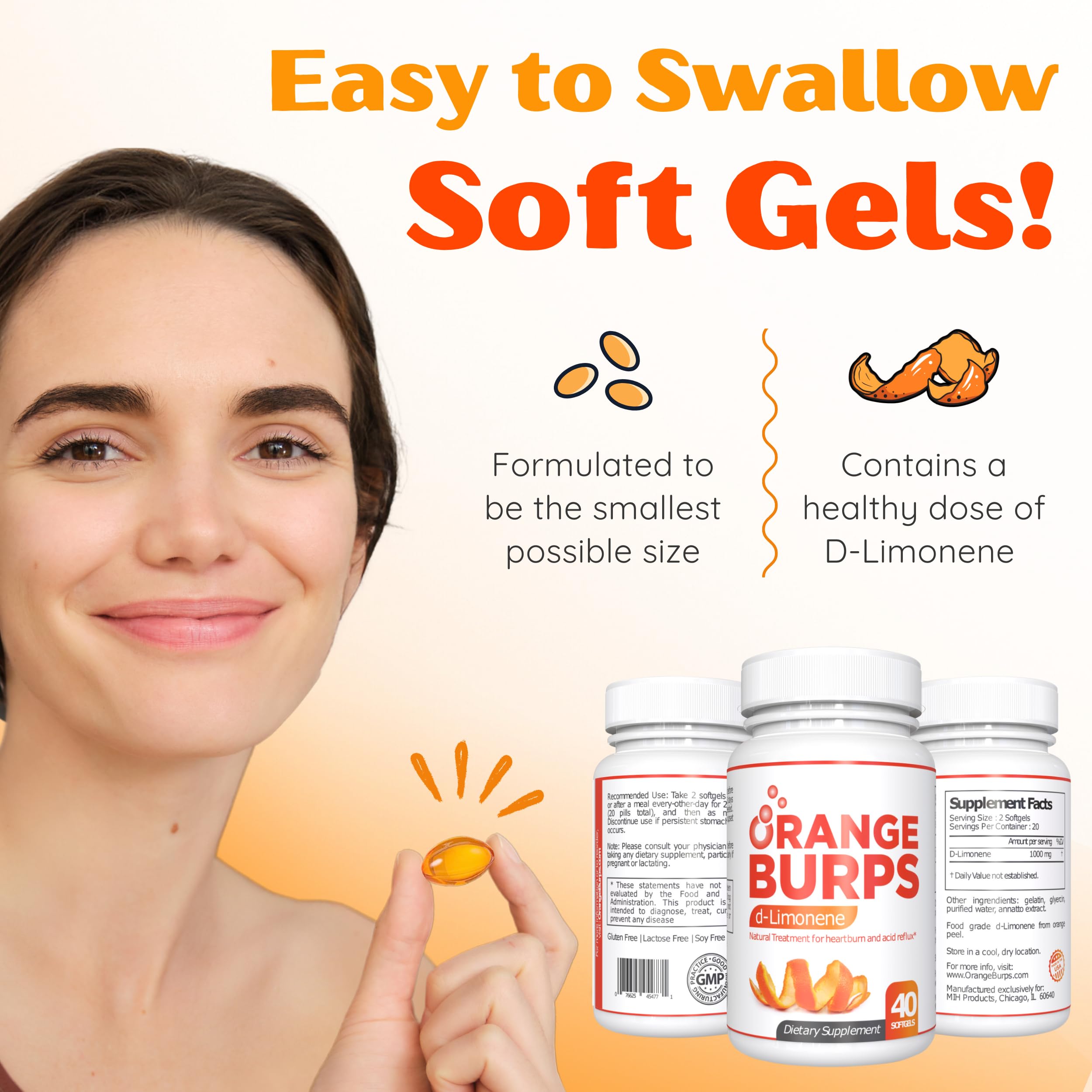 Two-bottle pack of Orange Burps highlighting value and convenience