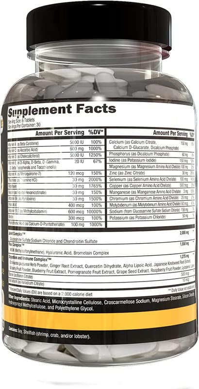 Orange Triad tablets emphasize digestive support for daily workouts.
