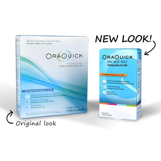 OraQuick HIV self-test oral swab illustrates painless sample collection.