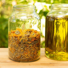 Daily use image showing Ora's Calendula Salve for moisturizing.