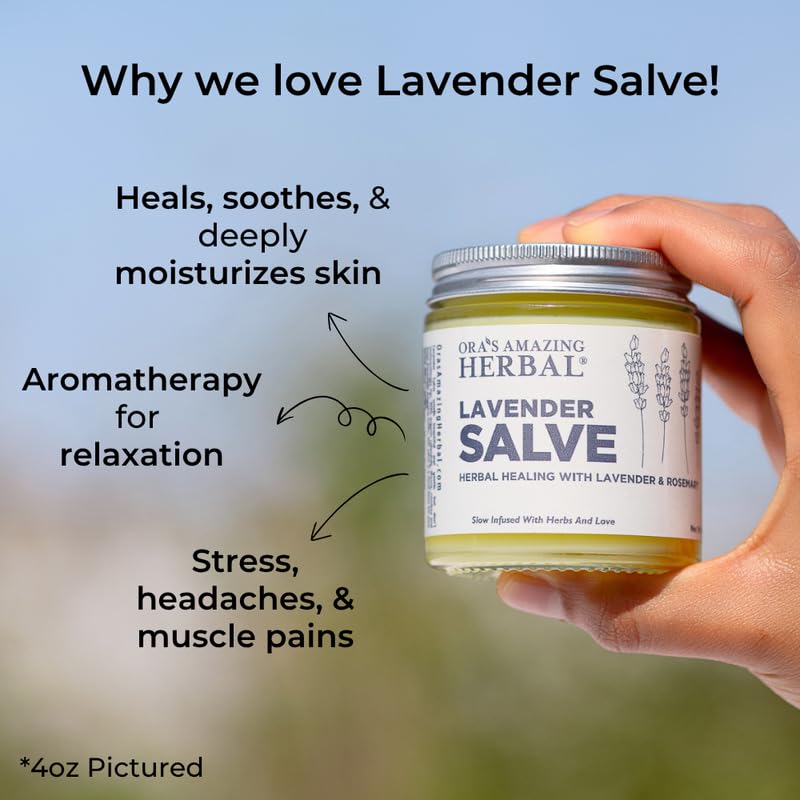 Ora's Amazing Herbal lavender salve on bare skin for hydration and gentle relief.