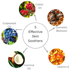 Ora's Amazing Herbal Touchy Skin Salve close-up label view for product details.
