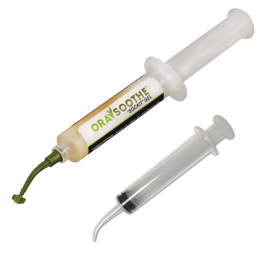 Orasoothe SOCKIT Gel 10g tube with extra applicator for easy canker sore treatment