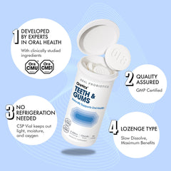 OraTicx 8B CFU probiotic may support immune health and oral balance.