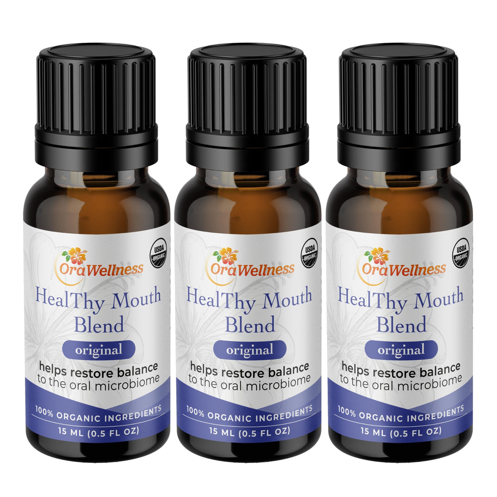 OraWellness Healthy Mouth Blend bottle for fluoride-free oral care benefits