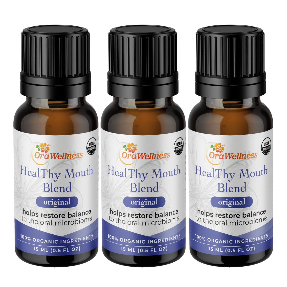OraWellness Healthy Mouth Blend bottle for fluoride-free oral care benefits