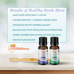 OraWellness Nut Free Healthy Mouth Blend being poured for oil pulling routine