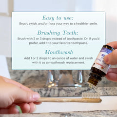 OraWellness oil pulling extension with a few drops