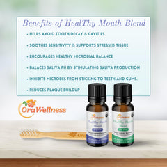 OraWellness Organic Tooth Oil ingredients close-up with botanicals