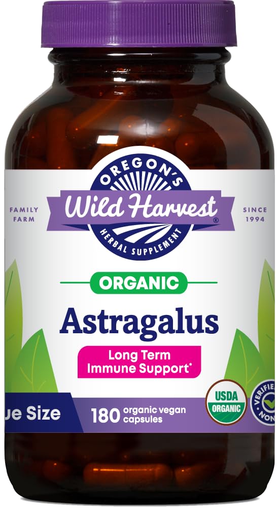 Oregon's Wild Harvest astragalus capsules bottle for daily wellness