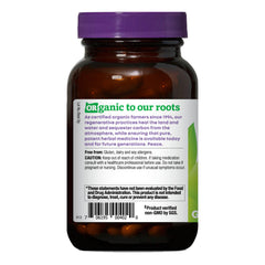 Oregon's Wild Harvest Cordyceps bottle front on a wooden surface.