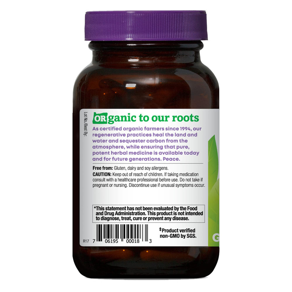Oregon's Wild Harvest organic certification label signals trusted, non-GMO herbal ingredients.