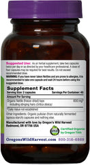 Oregon's Wild Harvest nettle capsules bottle label shows certified organic nettle tops