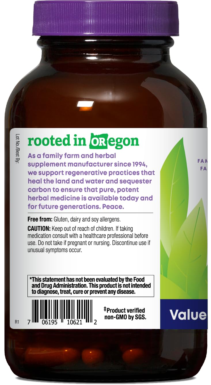 Oregon's Wild Harvest nettle quercetin label with ingredients