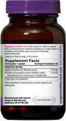 Oregon's Wild Harvest Rhodiola capsules closeup for easy daily use.