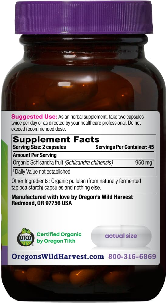 Oregon's Wild Harvest Schisandra bottle pour shows easy daily use