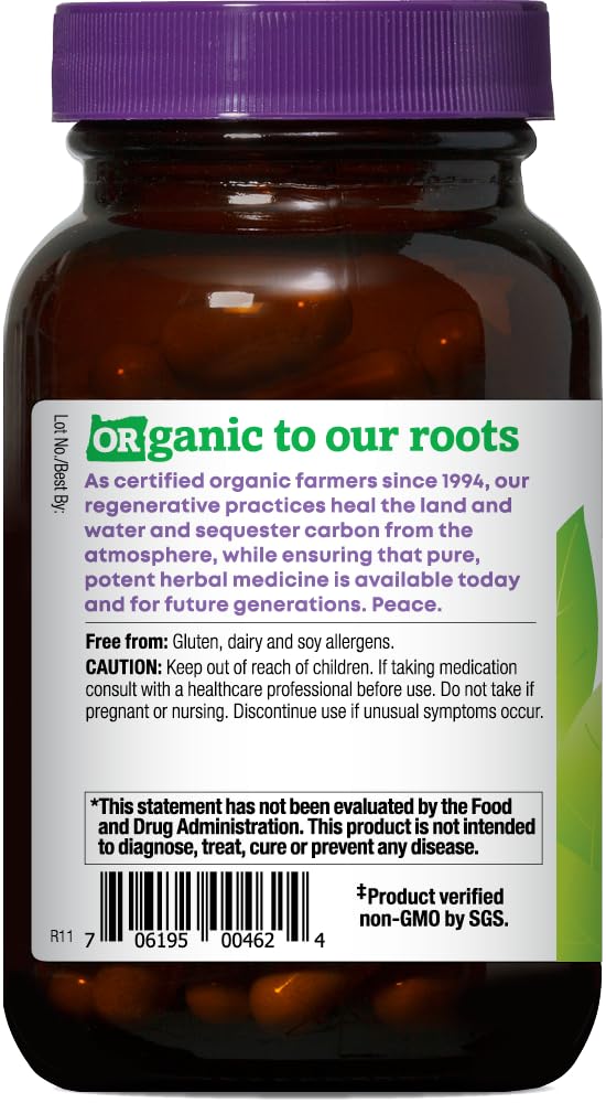 Oregon's Wild Harvest Schisandra label closeup with clean sourcing