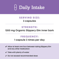 Slippery elm bark detail emphasizes natural, soothing potential for throat and digestion